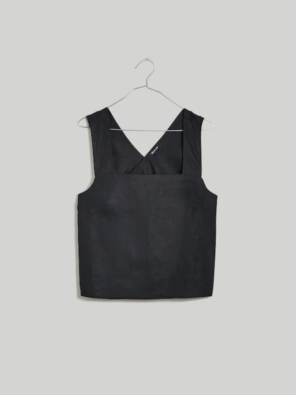 Madewell Black 100% Linen Cross-Back Sleeveless Top Tank - Size 10 - Picture 1 of 8